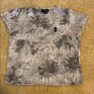 Gray tie dye shirt